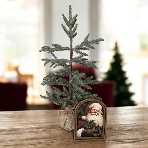 Barb’s Tree Farm Other - 🎄Festive Green Holiday Tree with Santa Frame 🎄